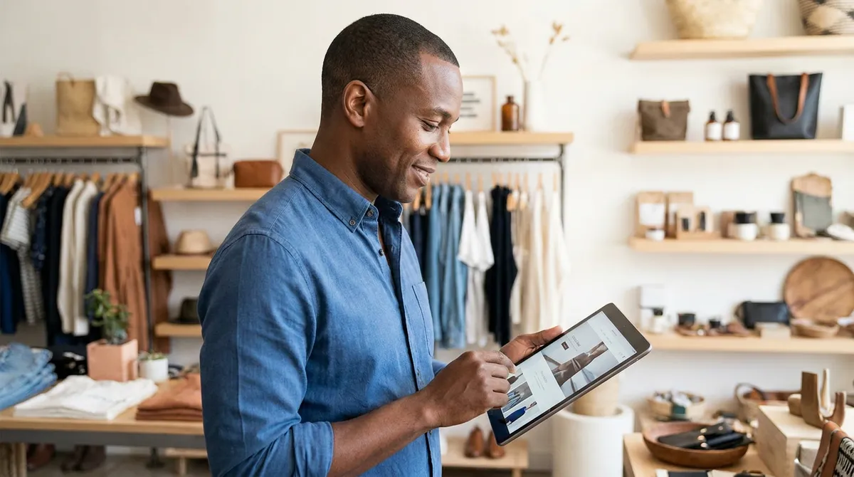 Artisan recevant son site internet clé en main livré prêt à l'emploi